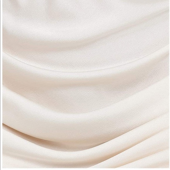 Ruched Drawstring Satin Dress - Picture 4 of 6